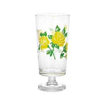 Retro 昭和復古玻璃高腳杯305ml-黄玫瑰